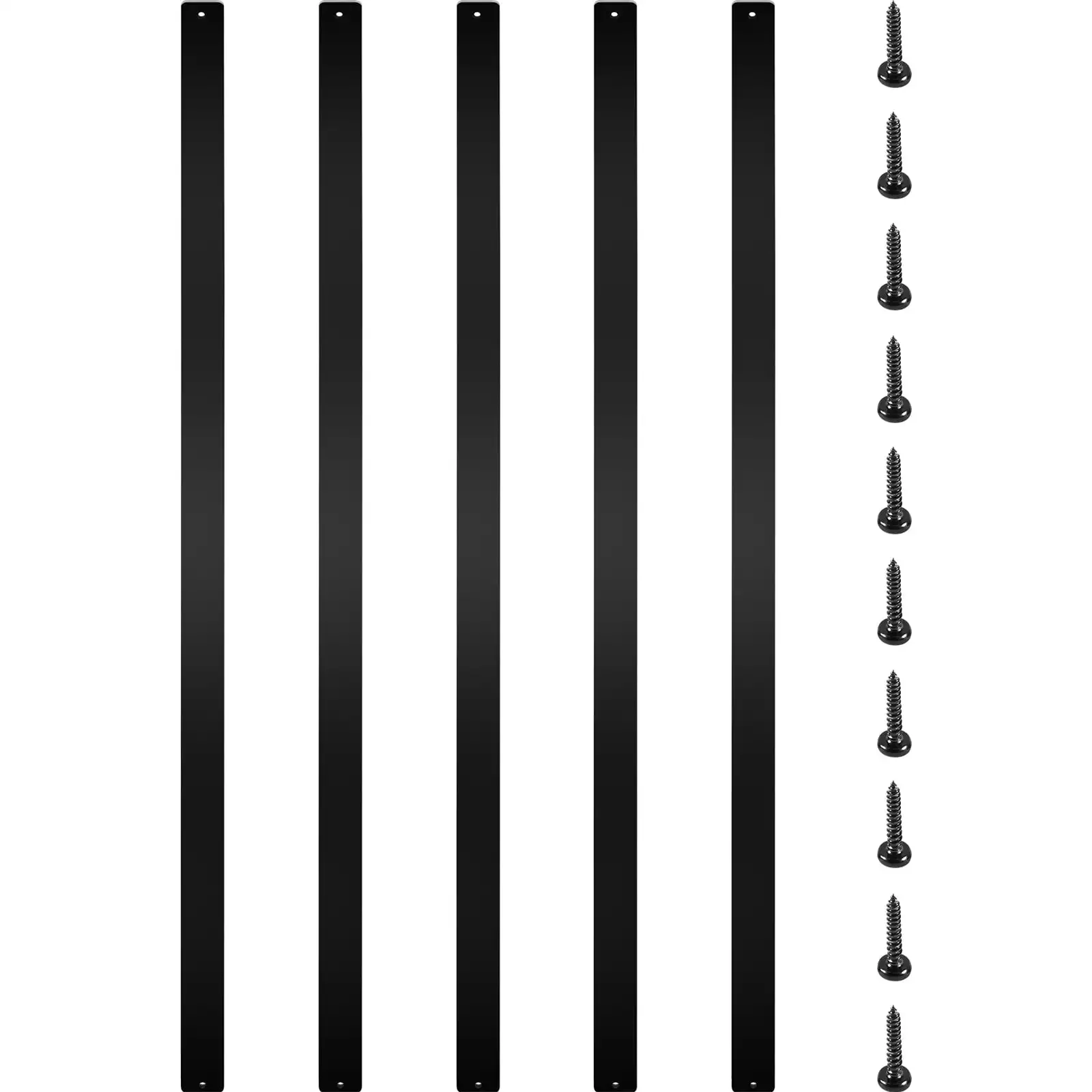 Deck Balusters, 16 Pack Metal Deck Spindles, 29.5"x1" Staircase Baluster with Screws