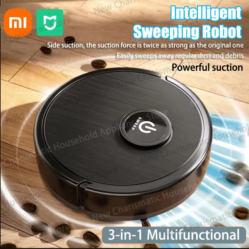 Xiaomi-Robot aspirador inteligente 3 en 1, fregona de barrido de succión fuerte de 6000Pa, carga automática, navegación láser LDS para pelo de mascotas, suelo duro