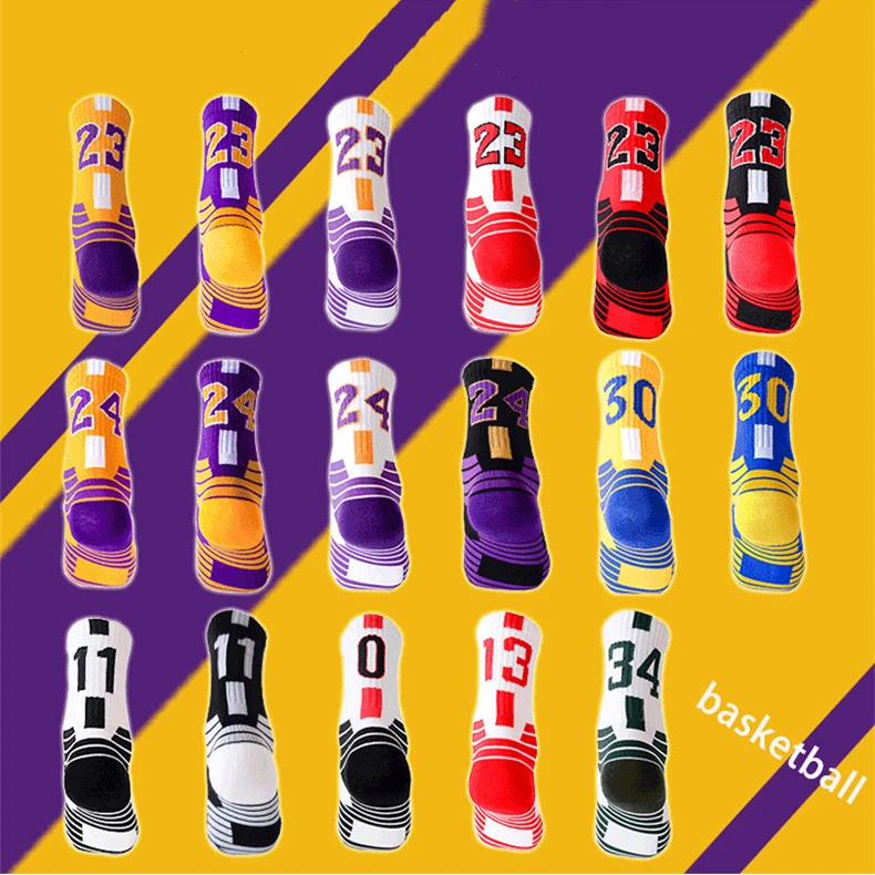 Calcetines de baloncesto deportivos profesionales Super Star, superventas, calcetines con parte inferior de toalla, calcetines deportivos gruesos Elite para correr y ciclismo