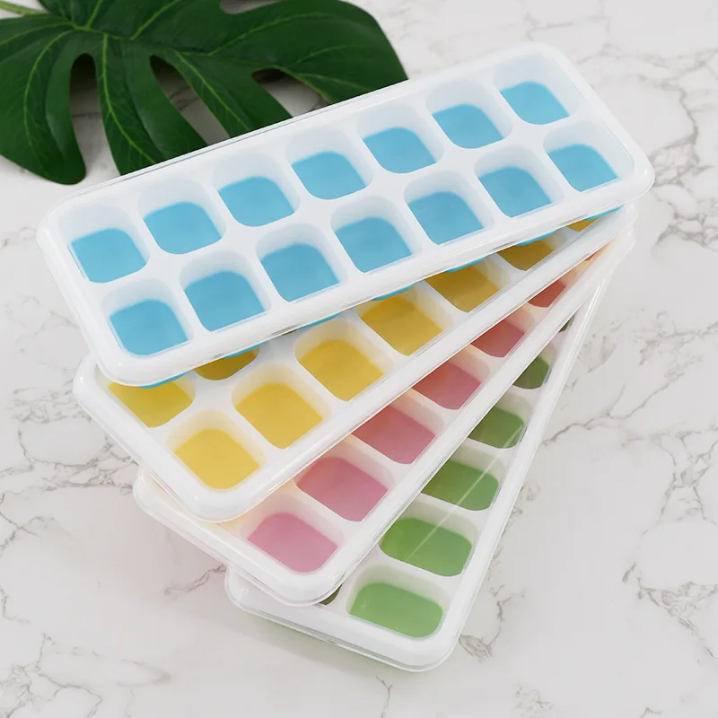 14 ตาราง Ice Cube ถาดแม่พิมพ์ซิลิโคน Square Ice Cube ถาดแม่พิมพ์ Ice Cube Maker ปลอดสารพิษทนทานบาร์ผับไวน์น้ําแข็งบล็อก Maker.