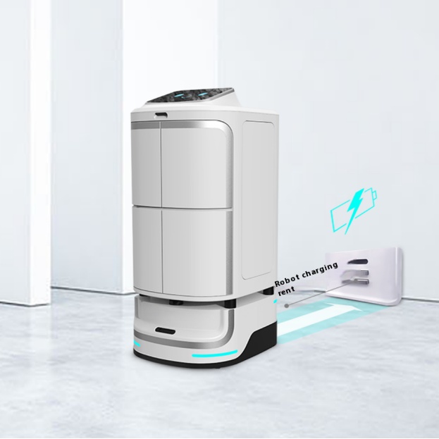 Робот для доставки еды в отеле Робот для экспресс-доставки Программируемый интеллектуальный робот для обслуживания лифта