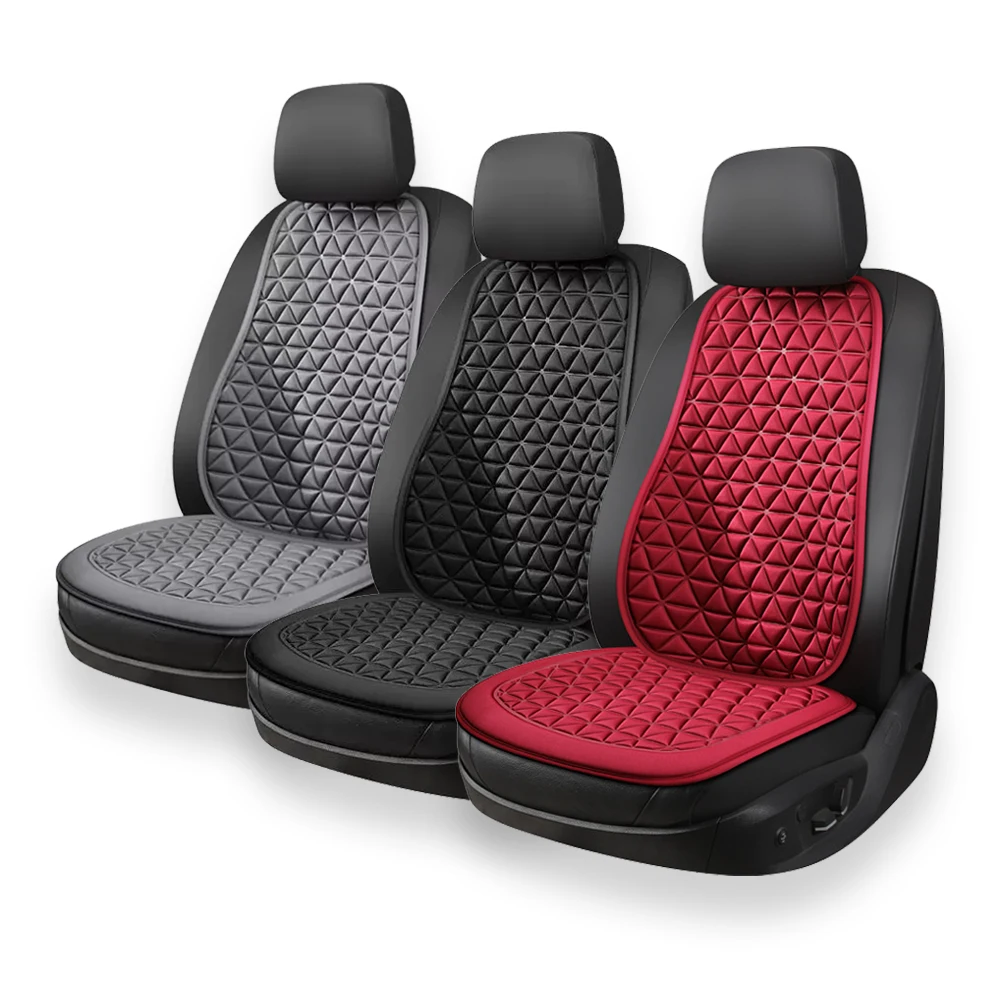 Funda de asiento de coche de tela transpirable, cojín de asiento universal, 3D, triangular, cóncavo y convexo, relieve de cadera, cuatro estaciones