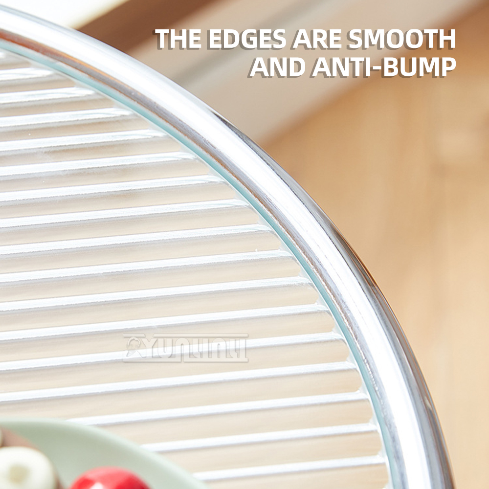 Heben transparenten Couch tisch Edelstahl Glas runden Haushalts sofa Beistell tisch Couch tisch