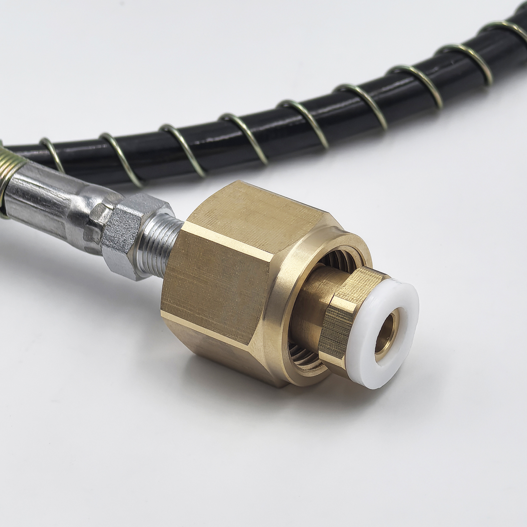 Soda WaterAccesory Maker to External Co2 Tank Cylinder Adapter and Hose Kit W21.8-14 G3/4 CGA320 With Quick Disconnect Connector