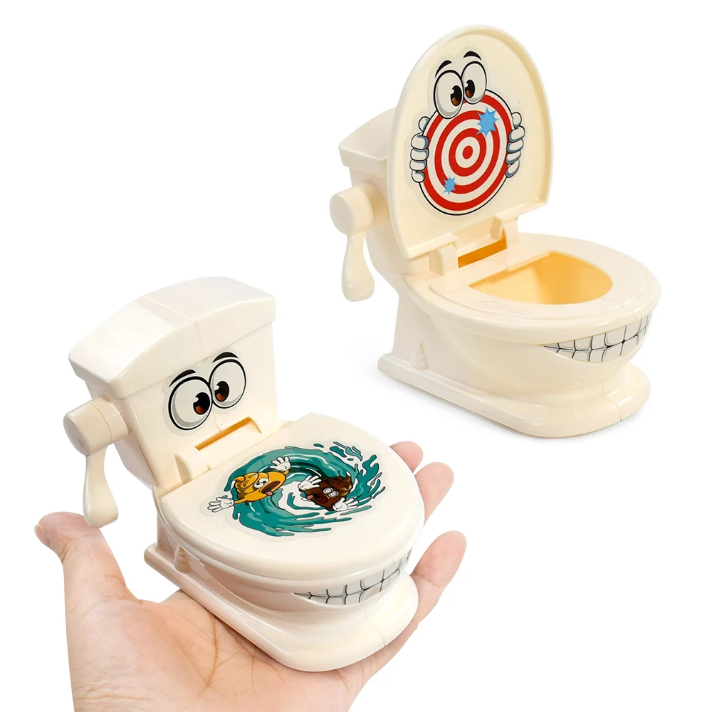 Poop Toys Desktop Game,Catapult Toilet Gathering Game Two Person Interaction Toy Kids Early Educational Simulation Toy Poops