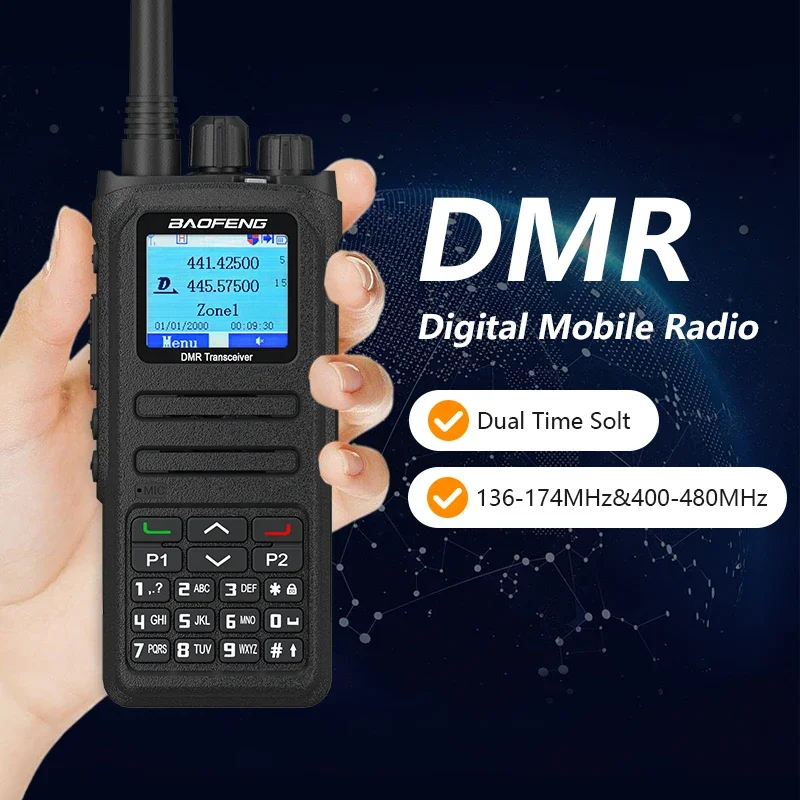 Baofeng DMR DM-1701A Upgrade Open GD77 5W Digital Walkie Talkie Longe Range Dual Mode Analog Dual Time Slot Tier 1+2 Amateurfunk