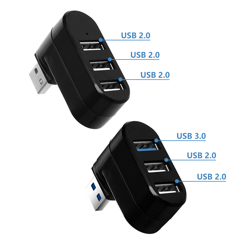 Adaptateur Hub USB 3.0 2.0 sans fil 3 en 1, pour ordinateur portable, 3 Ports, séparateur USB, Mini lecteur de disque U, accessoires d'ordinateur