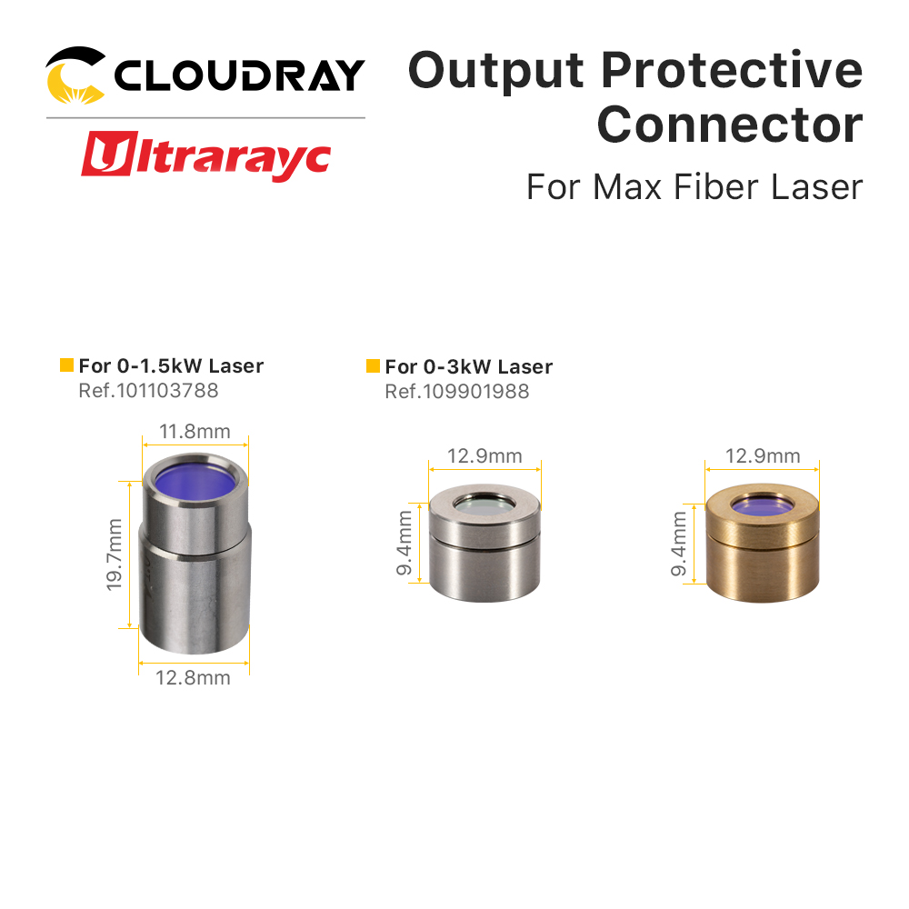 Ultrarayc Max 0-1.5kW Sợi Nguồn Laser Đầu Ra Bảo Vệ Cổng Kết Nối Ống Kính Nhóm QBH Nắp Bảo Vệ Cho Max Cắt Laser