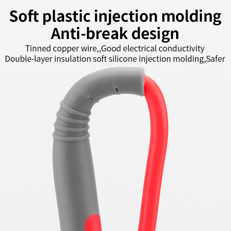 LUXIANZI-pluma multímetro de acero inoxidable, juego de cables de prueba de silicona, sonda chapada en oro reemplazable de 0,1mm para multímetro Digital