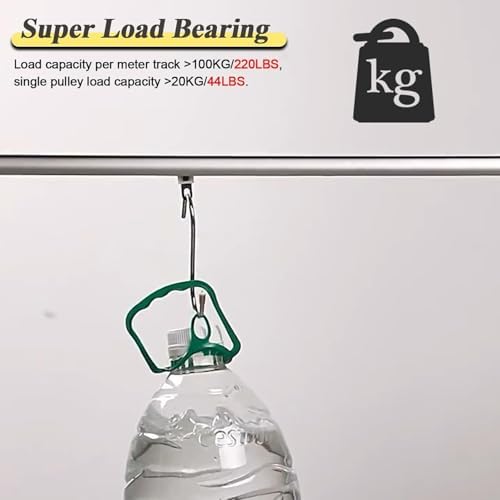 de riel de cortina resistente con tecnología Silent Glide para separadores de habitaciones y tratamientos de ventanas, montado