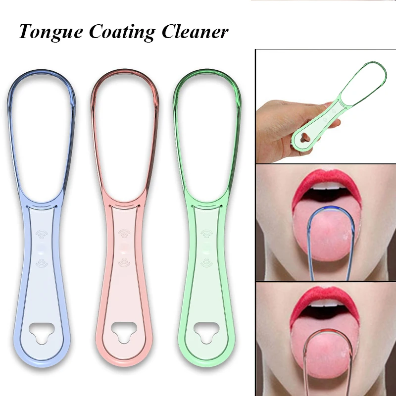 1pcs 혀 클리너 혀 청소 스크레이퍼 재사용 가능한 구강 청소 스크레이퍼 여러 가지 빛깔의 구강 위생 관리 혀 브러쉬 도구