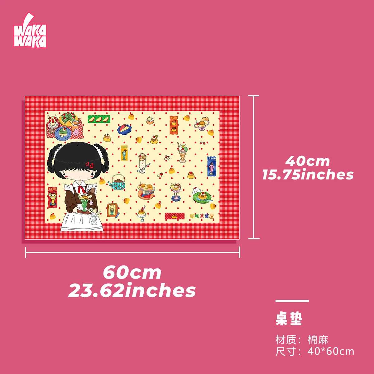 WAKAWAKA Cute Table Mat for Scrapbooking Deco Kawaii Notebook Decoration Table Clothes Cartoon Panda Clover Design