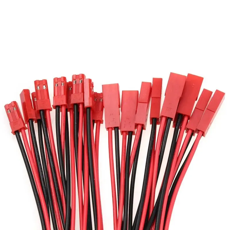 20 peças conector macho e fêmea jst plug cabo diy terminais de conectores de 2 pinos