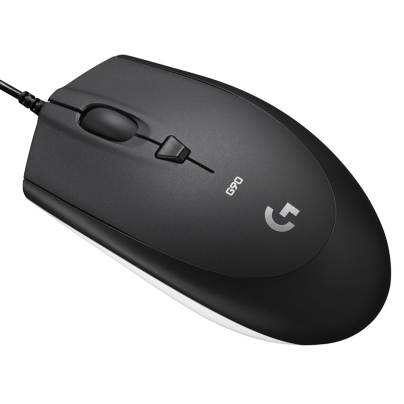Mouse Berkabel USB M90 Asli Logitech Mouse Optik Desain Ergonomis untuk PC Desktop Laptop