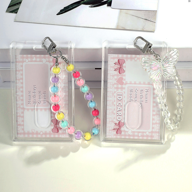 透明なクリスタルの蝶のカードホルダー,写真の保護,3インチ