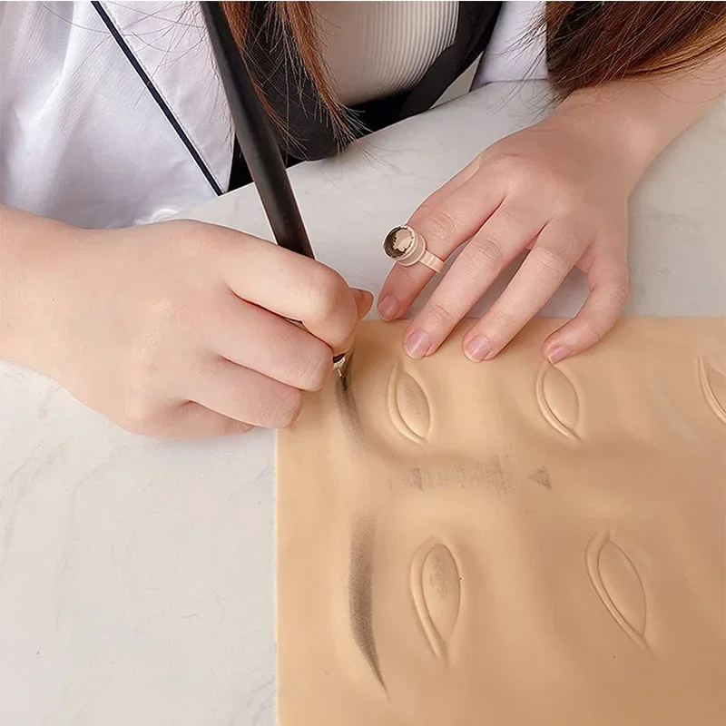 Suministros de Microblading para práctica de tatuaje, delineadores de cejas, práctica de piel de látex, maquillaje permanente, herramienta de entrenamiento para tatuaje de cejas