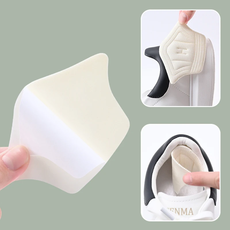 Plantillas con parche para zapatos deportivos, pegatina trasera, tamaño ajustable, antidesgaste, almohadilla para pies, plantilla de inserción, 3 pares/6 uds.