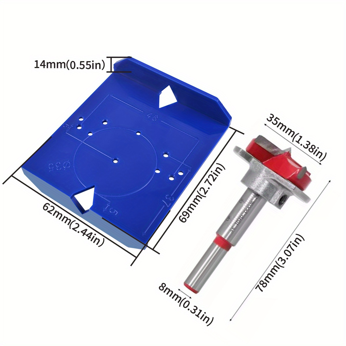 35/40mm Hinge Drilling Locator Cabinet Door Punching Positioning Ruler Template Carpentry Hinge Installation Auxiliary Tool