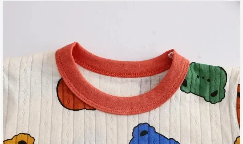 Vestiti per bambini Pigiama a maniche lunghe per bambini Pigiama a maniche lunghe per bambini Design carino Completo da notte in tessuto leggero e confortevole