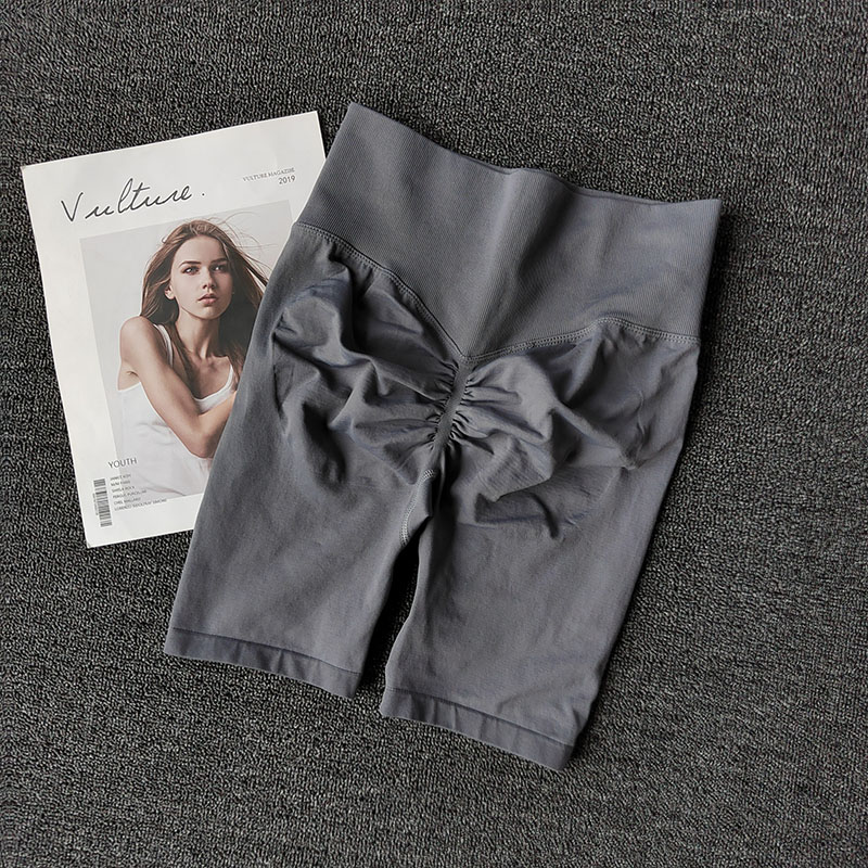 Pantalones cortos de Yoga sin costuras para mujer, pantalones cortos de entrenamiento de cintura alta, mallas de gimnasio con Control de barriga, pantalones cortos transpirables para correr, verano