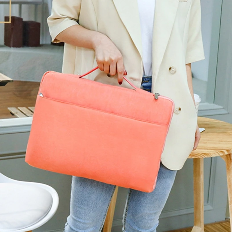 Notebook Handbag for 13-15.6inch Laptop Computer Tote Bag Briefcase Universal Laptop Carrying Case Gray/Pink/Blue/Black