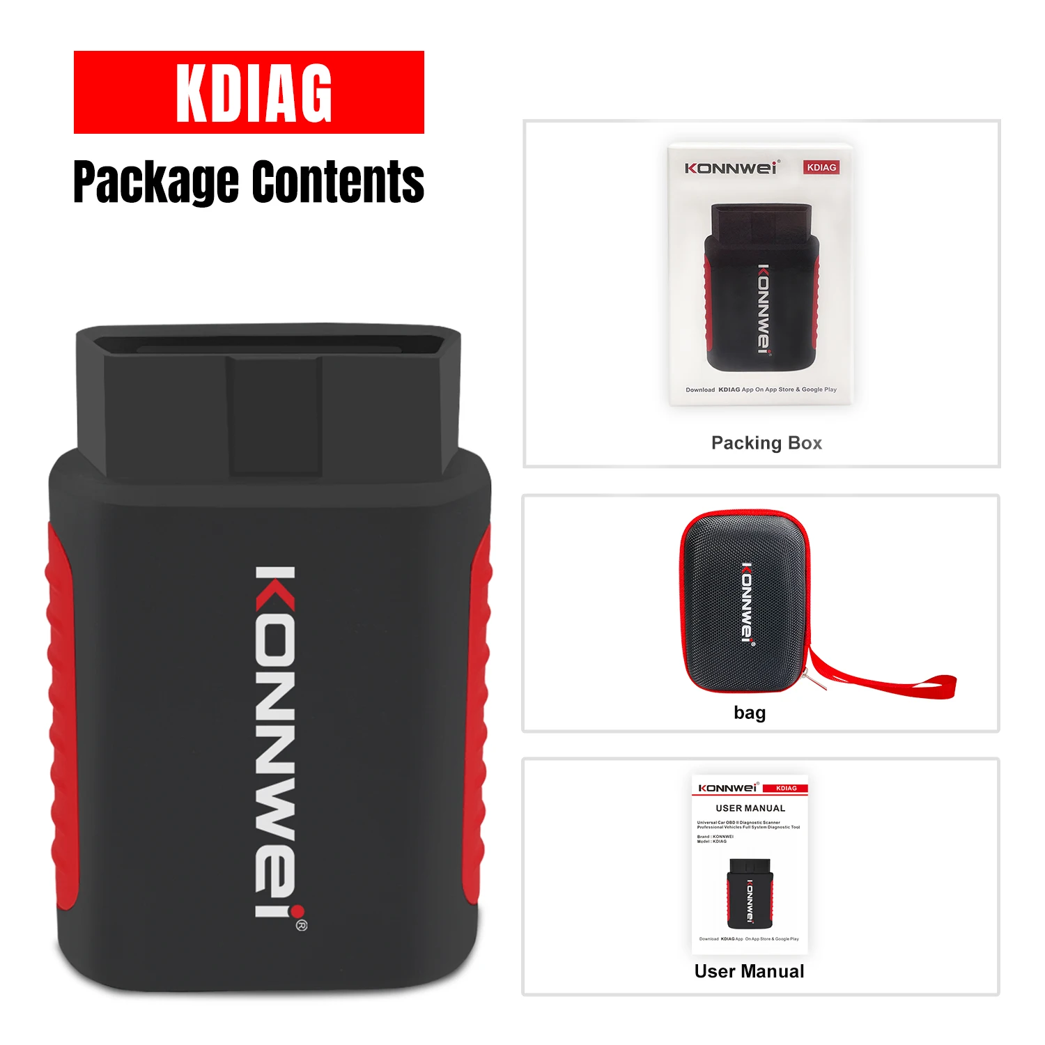 Konwei carro obd2 scanner conexão bluetooth app controle epb/dpf/oil/bms função de redefinição código de falhas vista carro obd ferramenta diagnóstico