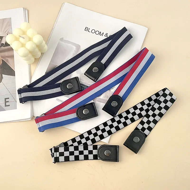 Cinturón perezoso, cinturón elástico invisible sin rastro, cinturón vaquero elástico decorativo para mujer
