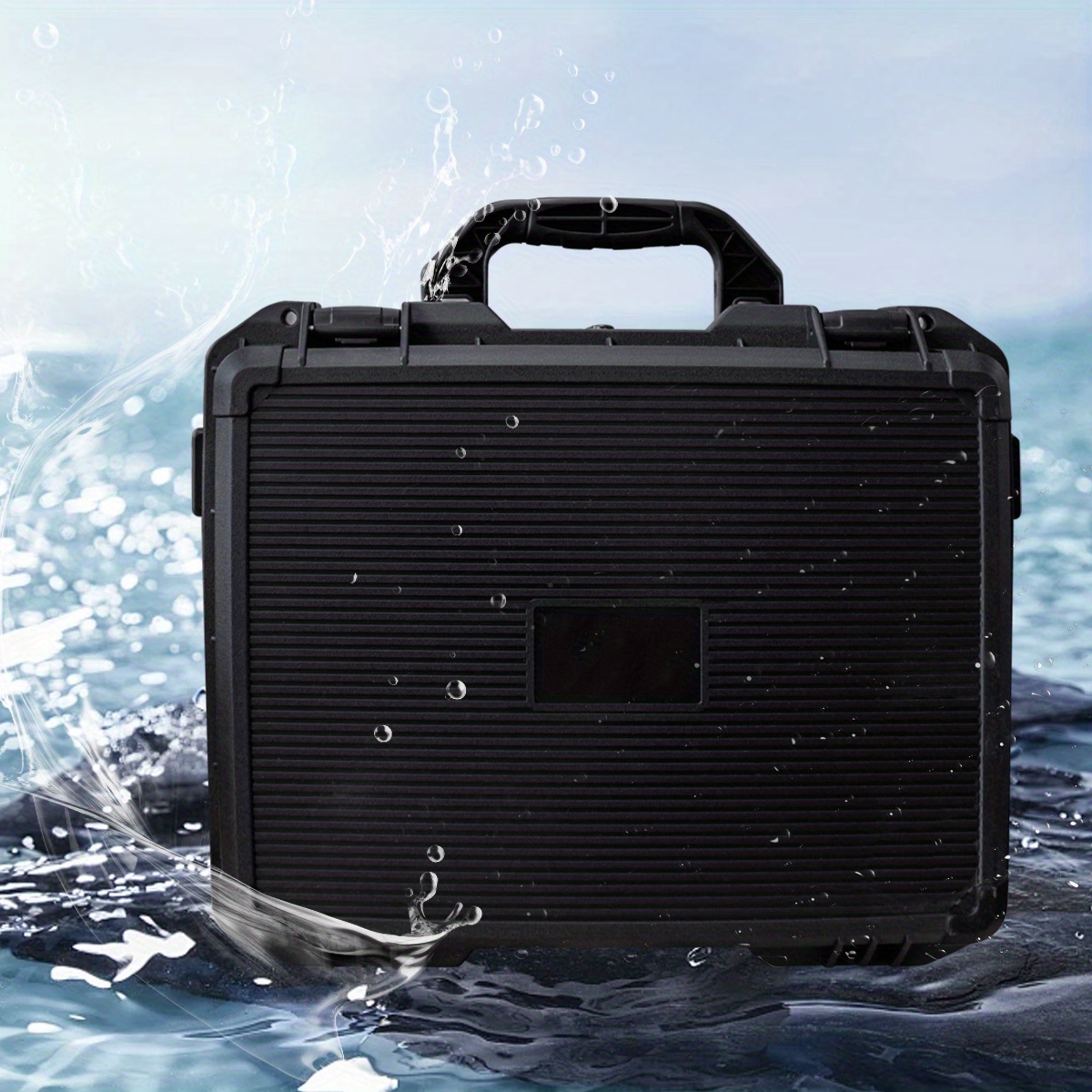 1pc Universal Portable Plastic Tool Box With Foam Insert Waterproof & Shockproof Hard Carrying Case With Pre-cut Sponge