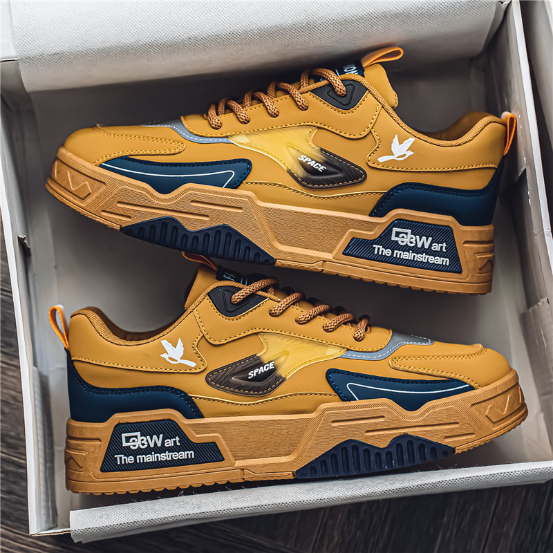 2024 herfst nieuwe casual sportschoenen heren leer lage modetrend eenvoudigste voor wedstrijd loopschoenen heren skateboardschoenen geschikt voor buitensporten