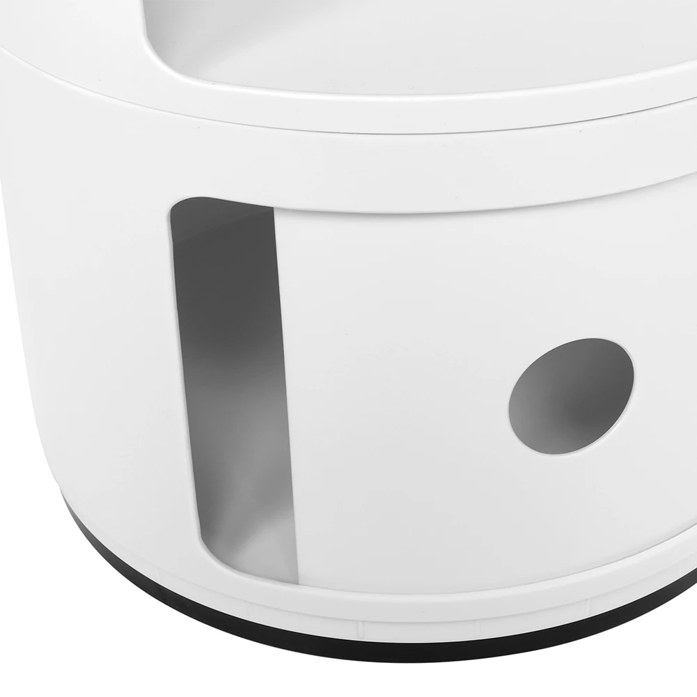 Comodino moderno a 2 strati supporto laterale per camera da letto supporto rotondo multifunzionale