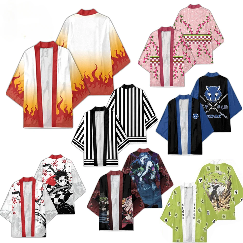 Drugie wymiary Demon Slayer Kimono Cosplay Tanjiro Demon Slayer Ten sam płaszcz