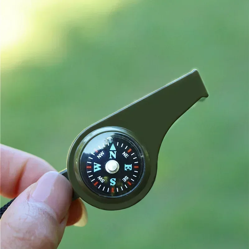 3-in-1 noodoverlevingsfluitje Kompas Thermometer Scheidsrechter Cheerleading Fluitje Kamperen Wandelen Outdoor Multifunctioneel fluitje
