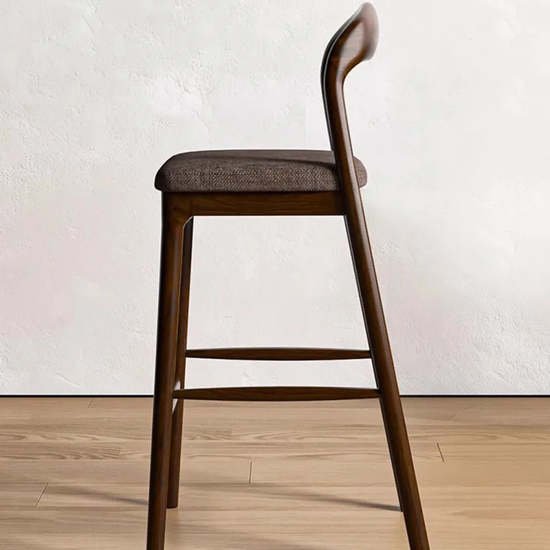 Wood With Back Bar Stools Balcony Modern Design Minimalist Office Barstools Relaxing Gaming Chaise De Bar Lounge Suite Furniture