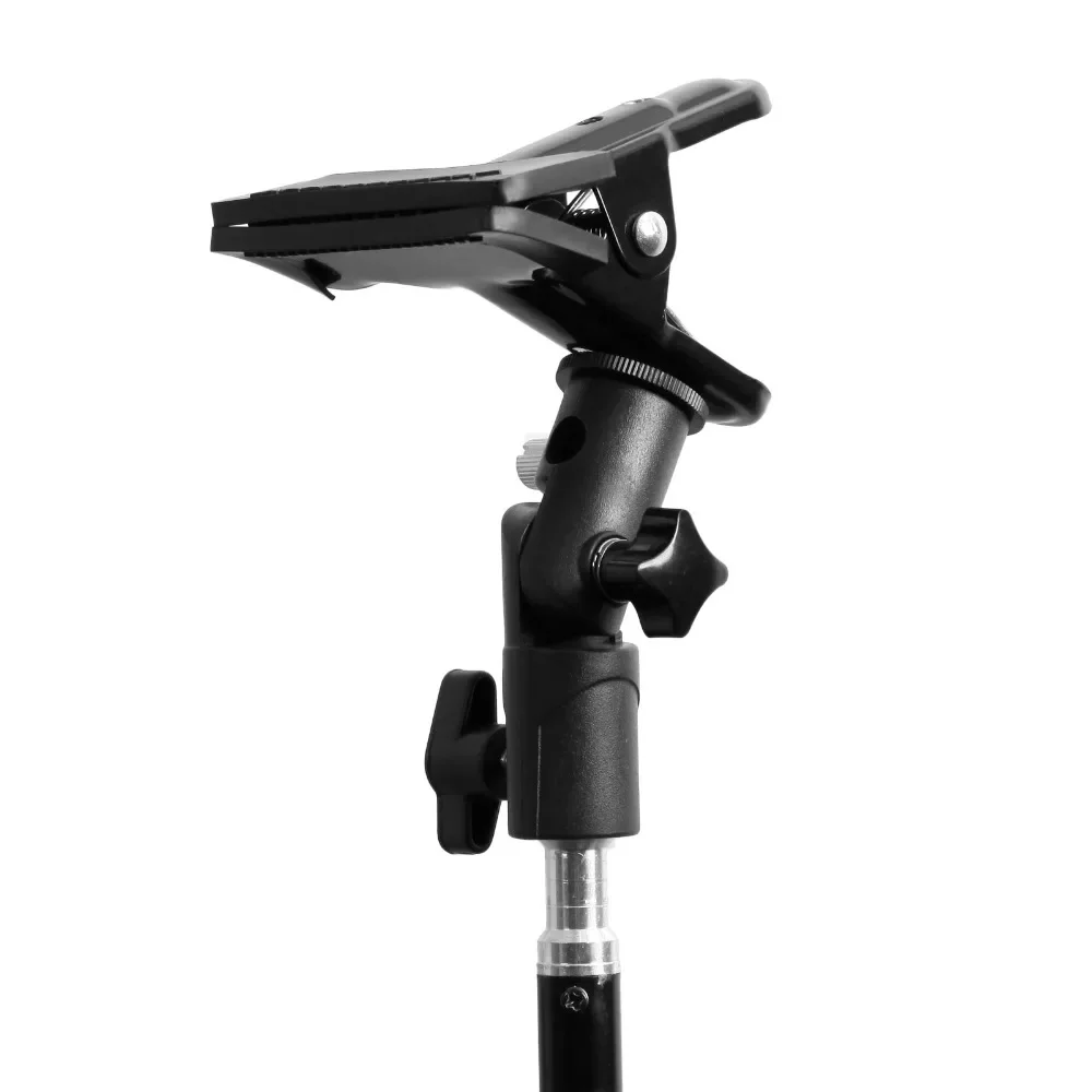 Reflector Clamp Clip Holder Light Stand Attachment 1/4" to 3/8" Screw Mount Swivel Adapter For Photo Studio Reflector&Background