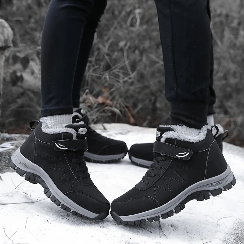 Botas de inverno masculinas para mulheres couro do plutônio tênis à prova dwaterproof água homem escalada sapatos casuais unisex botas caminhadas ao ar livre transporte rápido
