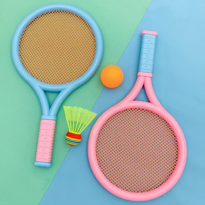 2 Racchette da badminton Invia badminton Tennis Sport all'aria aperta e tempo libero Giocattoli interattivi per due genitori e figli