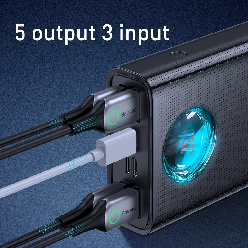 Baseus 65W Power Bank 30000mAh PD Quick Charge FCP SCP Powerbank przenośna ładowarka zewnętrzna do smartfona Laptop iPhone Tablet