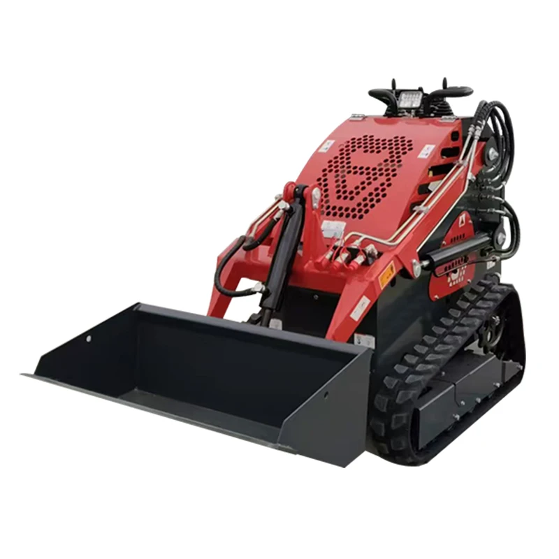 Customized 4WD Stand-On Small Skid Loader Farm Use Efficient Loading Transport Vehicle Hydraulic Crawler Mini Skid Steer Loader