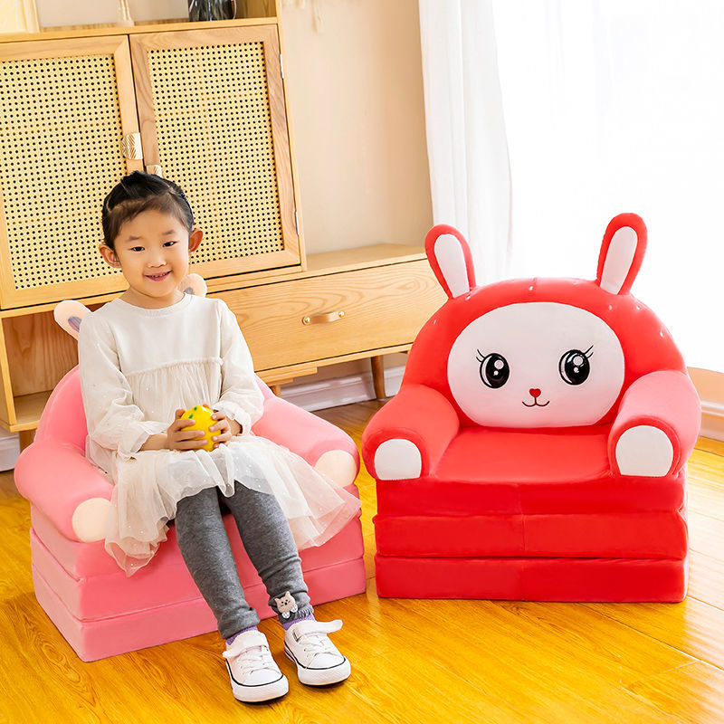 Moda bonito crianças menina princesa sofá crianças sofá removido e lavado sofá das crianças dos desenhos animados preguiçoso sofás dobráveis móveis