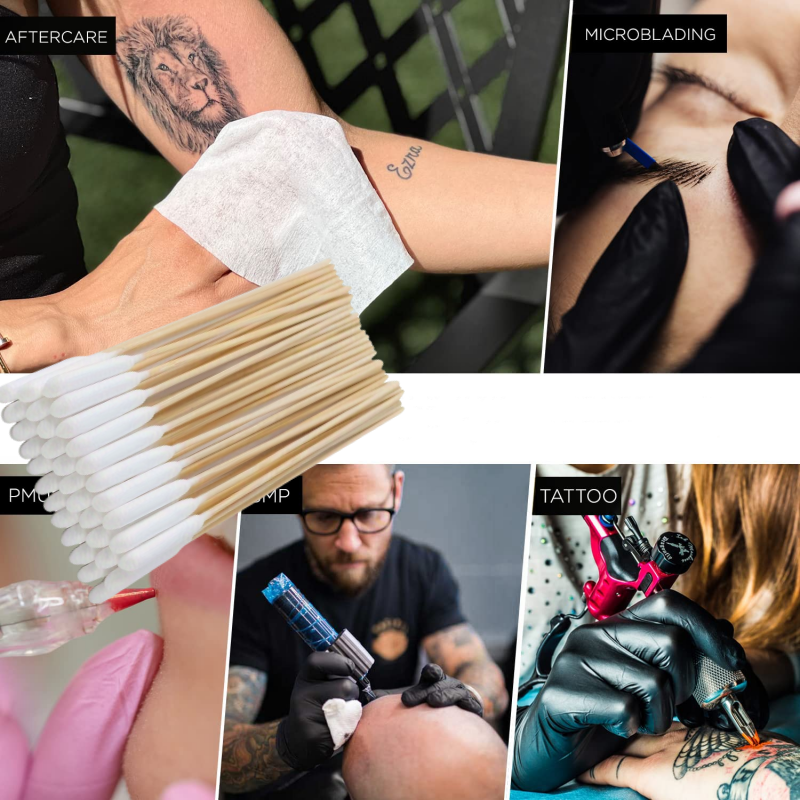 50/100/250/300/400/500/1000 Uds hisopos de algodón para mascotas, hisopo de algodón largo desechable con mango de madera para limpieza de orejas de perros y mascotas