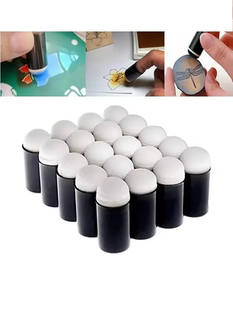 Esponja para pintar con los dedos, 10 Uds., espuma más esponjosa, aplicación de tinta, tiza, tinción, pintura artesanal, conjunt