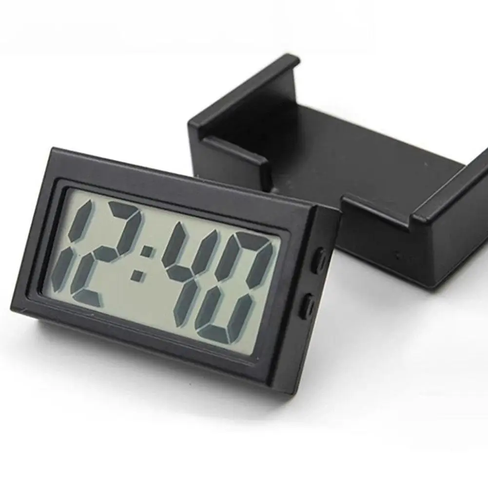 Mini reloj Digital con pantalla grande para salpicadero de coche, reloj electrónico autoadhesivo, Mini reloj para salpicadero de camión