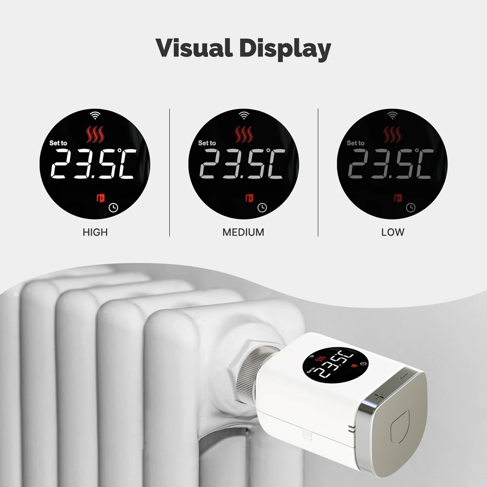 Smart Zigbee valvola termostatica per radiatore TRV App programmabile regolatore di temperatura remoto per Alexa Home