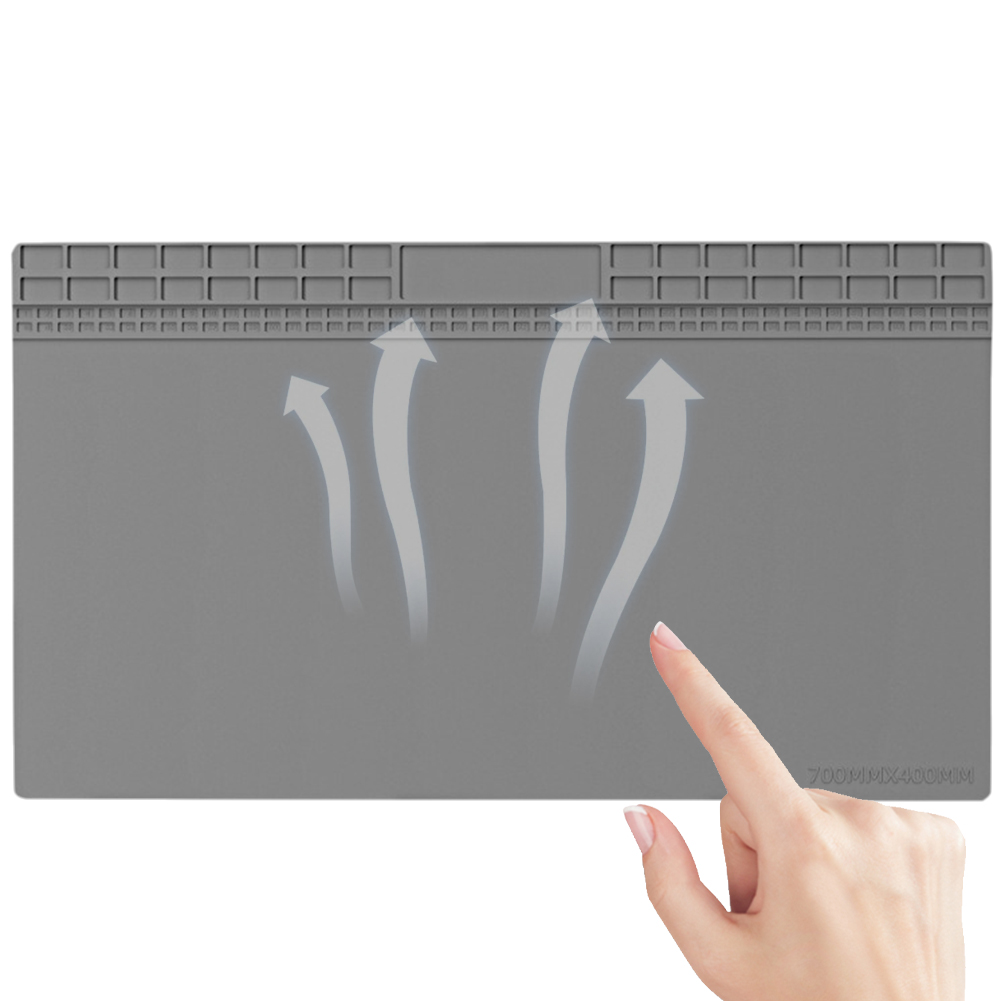 แผ่นฉนวนกันความร้อนซิลิโคนทนความร้อนซ่อมทํางาน 70*40 ซม.แผ่นบัดกรีสําหรับโทรศัพท์อิเล็กทรอนิกส์แล็ปท็อปนาฬิกาซ่อม