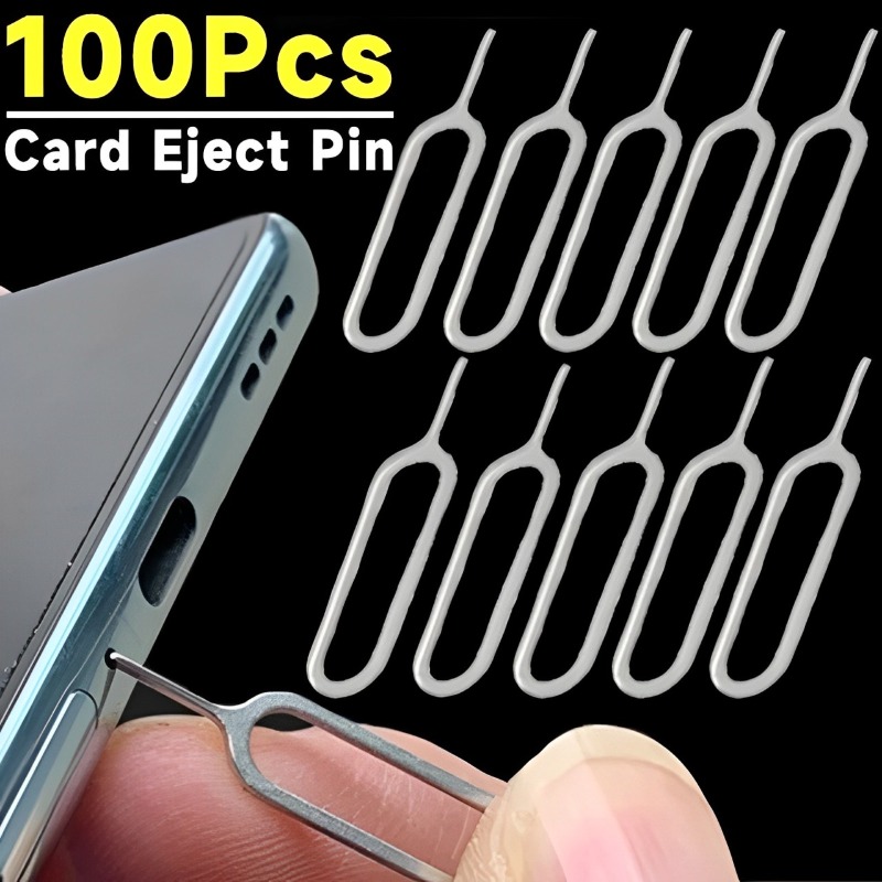 100-1 szt. Taca na kartę Sim Pin wysuwający wysuwający igłę do usuwania otwieracz wyrzutnik dla Iphone15 14 Samsung Xiaomi uniwersalna tacka wysuwane szpilki