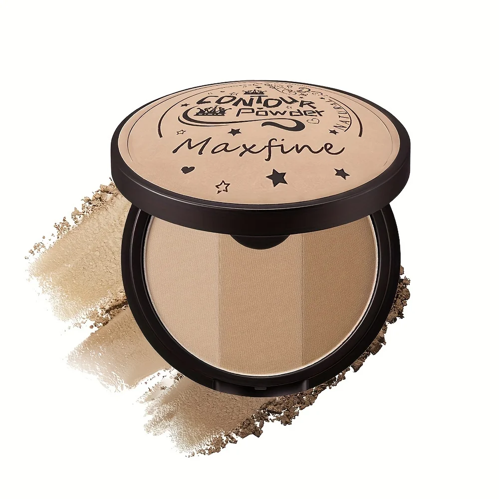 3-kleuren grijs trimpalet Blush-palet Prachtige matte neusschaduw Oogschaduw Verhelderend contourtrimpalet