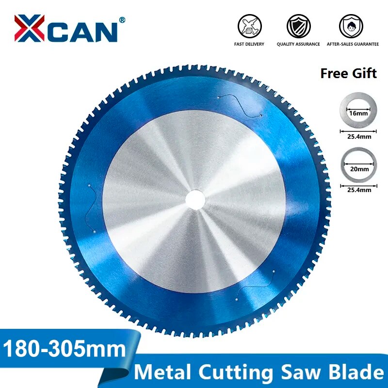 XCAN 금속 절단 톱 블레이드 180-305mm 알루미늄 철 강철 절단 용 원형 톱 블레이드 나노 블루 코팅 초경 톱 블레이드