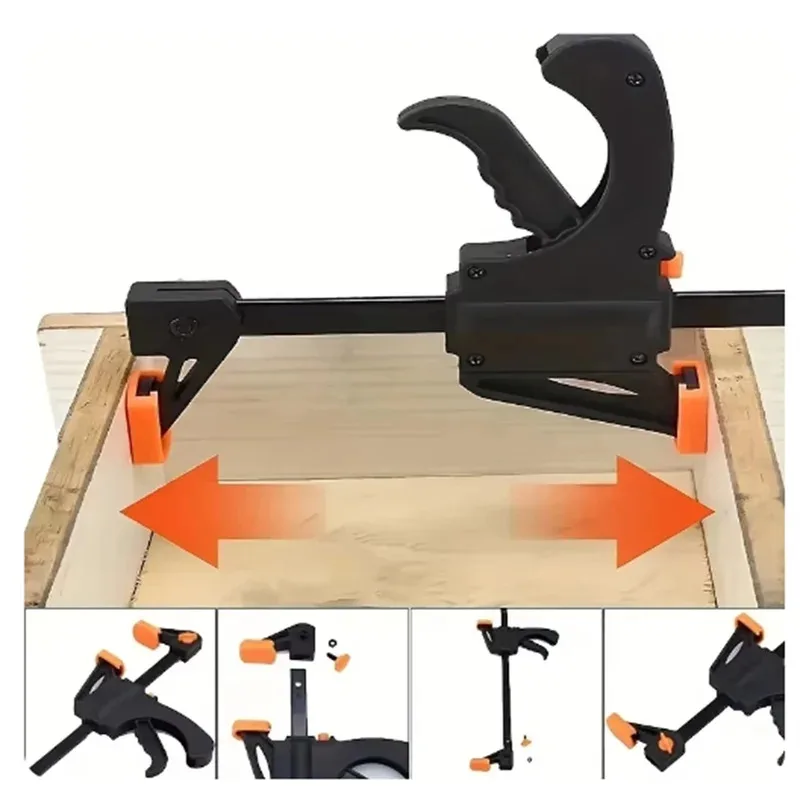 4' Woodworking Clamp 1/2Pcs Set Fixed Type Quick Ratchet Release Speed Extruded Nylon Work Bar Kit Spreader Gadgets DIY Portable