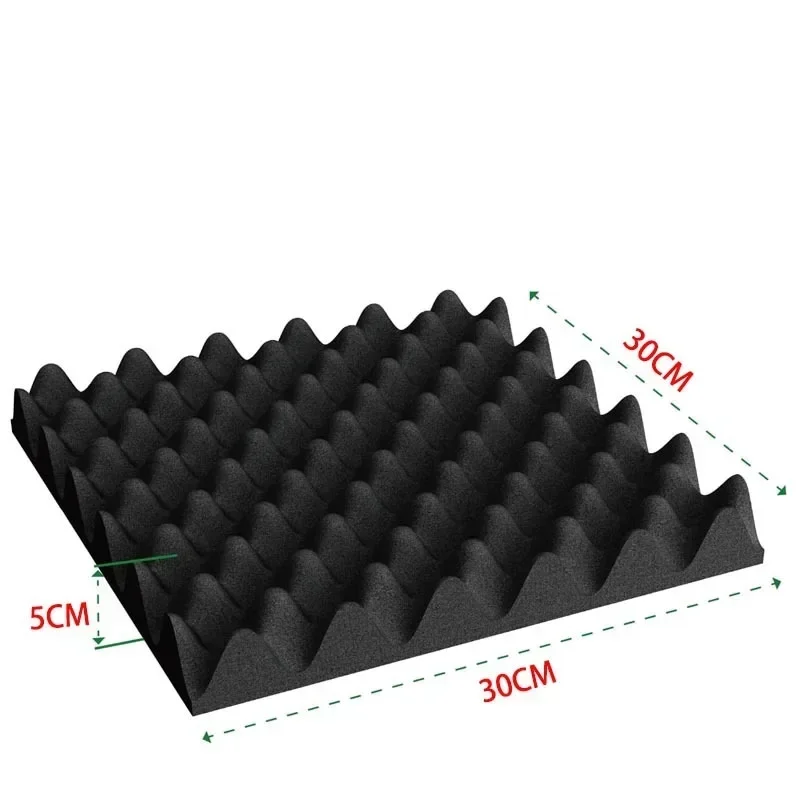 12 PCS Sound Absorbing Panels Self Adhesive Acoustic Foam Wedge Tiles for Studio Wall Proofing Noise Reduction Padding