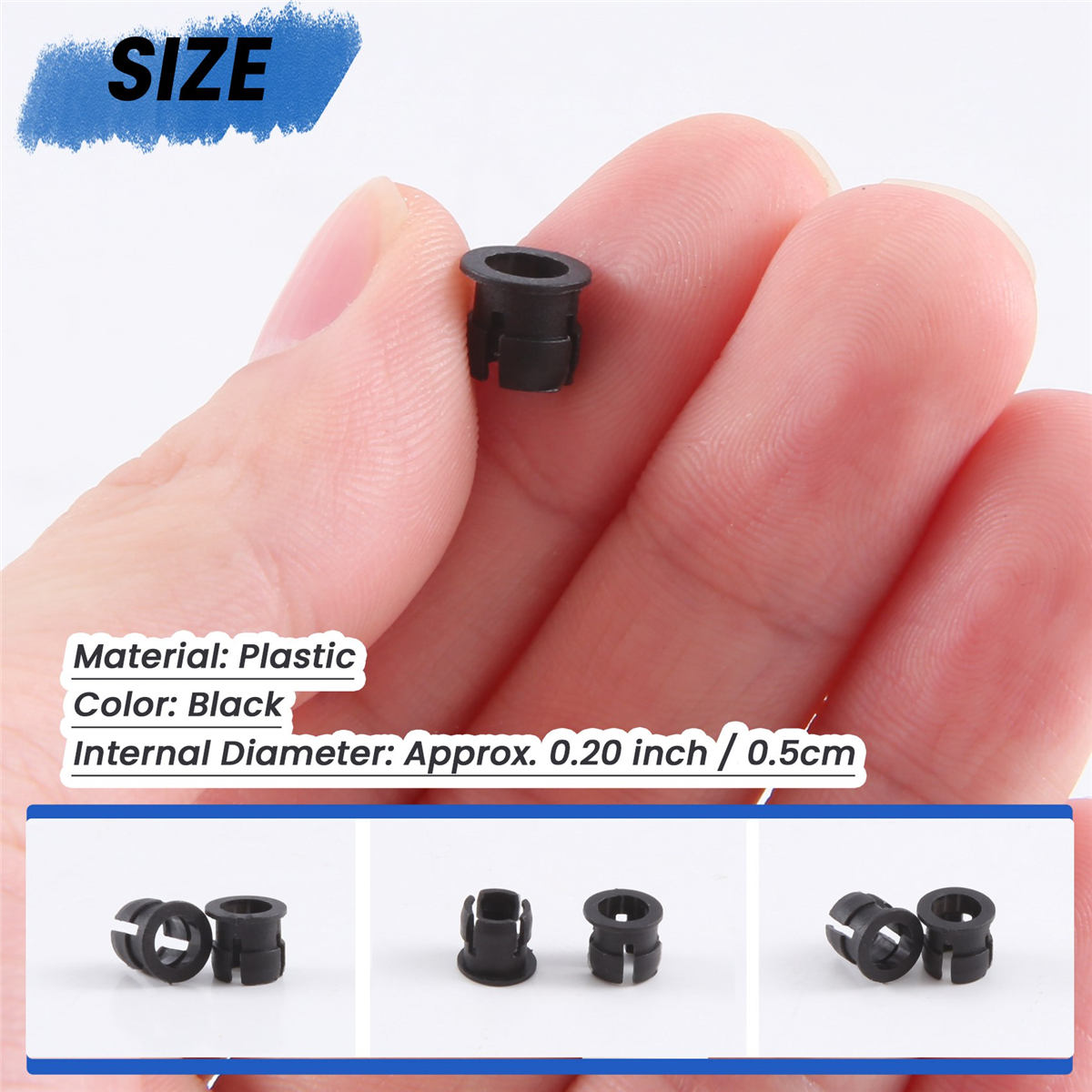 Plástico preto LED Clip Holder, Display Panel Mount Casos, 5mm, 100 peças